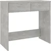 Image de vidaXL Bureau Gris béton 80x40x75 cm Aggloméré