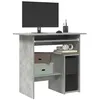 Image de vidaXL Bureau Gris béton 80 x 45 x 74 cm Aggloméré