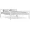 Image de vidaXL Cadre de lit sans matelas blanc et noir métal 160x200 cm 284548
