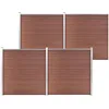 Image de Clôture de jardin - VIDAXL - WPC 699x186 cm - Marron - Panneaux modulaires - Résistante à la pourriture