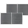 Image de Clôture de jardin - VIDAXL - WPC 699x186 cm - Gris - Panneaux modulaires - Résistant à la rouille