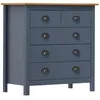 Image de vidaXL Buffet Hill Gris 79x40x80 cm Bois de pin solide 288917