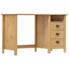 Image de vidaXL Bureau Hill avec 3 tiroirs 120x50x74 cm Pin solide 288995