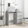 Image de vidaXL Bureau Gris béton 90x45x76 cm Aggloméré