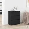 Image de vidaXL Buffet Noir 60x35x76 cm Bois dingénierie