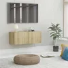 Image de vidaXL Meuble TV Chêne sonoma 80x30x30 cm Aggloméré