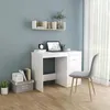 Image de vidaXL Bureau Blanc brillant 100x50x76 cm Bois d’ingénierie 801802