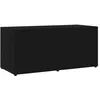 Image de vidaXL Meuble TV Noir 80x34x36 cm Aggloméré