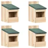 Image de vidaXL Nichoirs 4 pcs 12x16x20 cm Bois de sapin