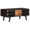 Image de Table basse - VIDAXL - Bois de récupération massif - Noir - Vintage - Salon