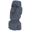 Image de ECD Germany Statue Décorative Île de Pâques Rapa NUI Moai Tête 56 cm Haut Figure Résine Pierre Moulée Gris Ornament Jardin