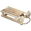Image de ECD Germany Traîneau de Décoration en Bois avec 25 LEDs Blanc Chaud 31 5x14 5x10 5 cm Marron-Naturel