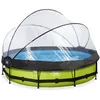 Image de EXIT Lime Piscine Tubulaire ø360   Piscine Hors Sol   avec Pompe de Filtration & Dôme   Rond   Vert