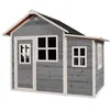 Image de Maisonnette en bois - EXIT Toys - Loft 150 - Gris - Bois de cèdre - Toit étanche