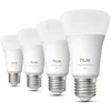 Image de Pack de 4 ampoules LED connectées A60 - PHILIPS HUE - Lumière blanche chaude - Culot E27 - 6W - 1000-2000k - 810 lumens