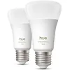 Image de Pack de 2 ampoules LED connectées A60 - PHILIPS HUE - Lumière blanche chaude - Culot E27 - 81W - 1000-2000k - 1100 lumens