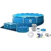 Image de Piscine hors-sol - Marque - 305x76 cm - Filtres et pompe - Couverture - Bleue