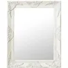 Image de vidaXL Miroir mural style baroque 50x60 cm Blanc 320316