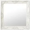 Image de vidaXL Miroir mural style baroque 60x60 cm Blanc 320332