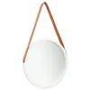 Image de vidaXL Miroir mural avec sangle 40 cm Blanc 320360