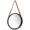Image de vidaXL Miroir mural avec sangle 40 cm Noir 320363