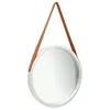 Image de vidaXL Miroir mural avec sangle 50 cm Argenté 320366