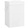 Image de vidaXL Panier à linge avec 2 sections bambou blanc 72 L 320743