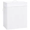 Image de vidaXL Panier à linge avec 2 sections bambou blanc 100 L 320744