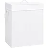 Image de vidaXL Panier à linge avec une seule section bambou blanc 83 L 320752