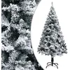 Image de vidaXL Sapin de Noël artificiel avec neige floquée vert 150 cm PVC 320963