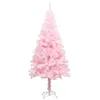 Image de vidaXL Sapin de Noël artificiel avec support Rose 210 cm PVC