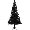 Image de vidaXL Sapin de Noël artificiel avec support Noir 180 cm PVC