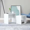 Image de vidaXL Ensemble de table basse Blanc 48x30x45 cm Bois dingénierie 802885