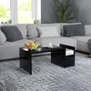 Image de Table basse - vidaXL - Noir - 90x45x35 cm - Aggloméré - Design contemporain