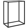 Image de vidaXL Table console Transparent 60x35x75 cm Verre trempé