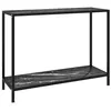 Image de vidaXL Table console Noir 100x35x75 cm Verre trempé