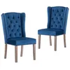 Image de vidaXL 2x Chaises de Salle à Manger Chaises à Dîner Sièges de Salle à Manger Meubles de Cuisine Repas Maison Intérieur Bleu 3055847