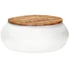Image de Table basse Blanc - VIDAXL - 68x68x30 cm - Patiné - Bois - Panneaux de particules - Carré