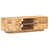 Image de vidaXL Meuble TV 116x30x35 cm Bois de manguier solide