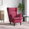 Image de vidaXL Fauteuil rouge bordeaux velours 324064