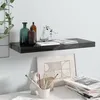 Image de vidaXL Étagère murale flottante Noir brillant 60x235x38 cm MDF 323769