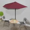 Image de vidaXL Parasol de balcon mât en aluminium Bordeaux 270x144x222 cm Demi 312498