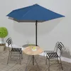 Image de vidaXL Parasol de balcon avec mât en aluminium Bleu 270x144x222cm Demi 312501