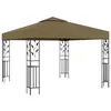 Image de Tonnelle - vidaXL - 3x3 m - Taupe - 180 g/m² - Autoportante avec auvent ventilé