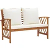 Image de vidaXL Banc de jardin avec coussins 119 cm Bois solide dacacia 310270