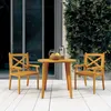 Image de vidaXL Chaises à manger dextérieur lot de 2 Bois dacacia massif 310305