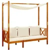 Image de vidaXL Banc de jardin avec auvent Bois dacacia solide