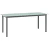 Image de vidaXL Table de jardin Gris clair 190x90x74 cm Aluminium et verre