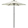 Image de vidaXL Parasol de Jardin avec Lumières LED Pare-soleil de Patio Abri de Soleil Parasol de Terrasse Extérieur Sable 313557