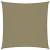 Image de vidaXL Voile de parasol Tissu Oxford carré 3x3 m Beige